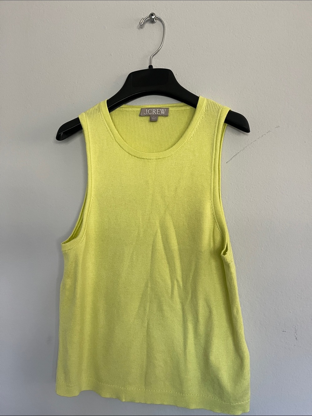 J. Crew Neon Lime Knit Sleeveless Tank